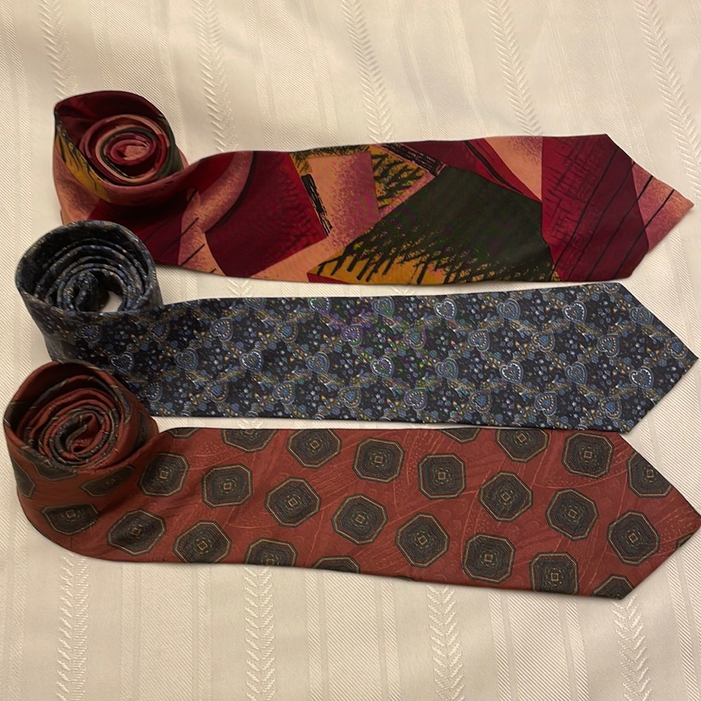 Three vintage men’s ties